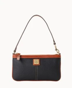 Pebble Grain Large Slim Wristlet Black 23 Pebble Grain Large Slim Wristlet Black -Dooney & Bourke W0312G AWBLPATN 1