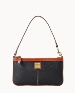 Pebble Grain Large Slim Wristlet Black 30 Pebble Grain Large Slim Wristlet Black -Dooney & Bourke W0312G AWBLPATN 2