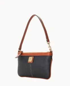 Pebble Grain Large Slim Wristlet Black 24 Pebble Grain Large Slim Wristlet Black -Dooney & Bourke W0312G AWBLPATN ALT1 1