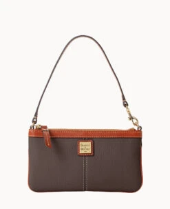 Pebble Grain Large Slim Wristlet Black 31 Pebble Grain Large Slim Wristlet Black -Dooney & Bourke W0312G AWBMPATN