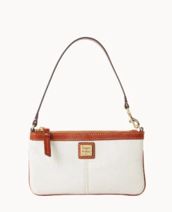 Pebble Grain Large Slim Wristlet Black 32 Pebble Grain Large Slim Wristlet Black -Dooney & Bourke W0312G AWBOPATN