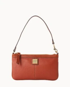 Pebble Grain Large Slim Wristlet Black 33 Pebble Grain Large Slim Wristlet Black -Dooney & Bourke W0312G AWBQPATN