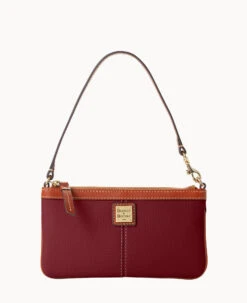 Pebble Grain Large Slim Wristlet Black 34 Pebble Grain Large Slim Wristlet Black -Dooney & Bourke W0312G AWBXPATN