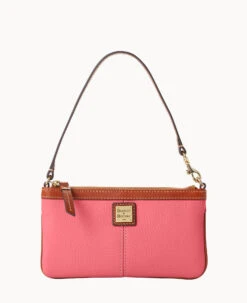 Pebble Grain Large Slim Wristlet Black 35 Pebble Grain Large Slim Wristlet Black -Dooney & Bourke W0312G AWBZPATN