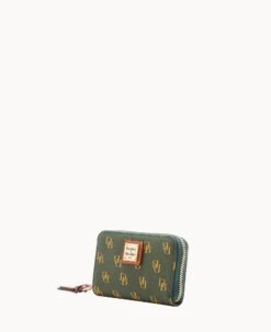 Gretta Large Zip Around Credit Card Case Ivy -Dooney & Bourke W0322G NGIVPATN ALT1 1