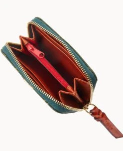 Gretta Large Zip Around Credit Card Case Ivy -Dooney & Bourke W0322G NGIVPATN ALT2 1