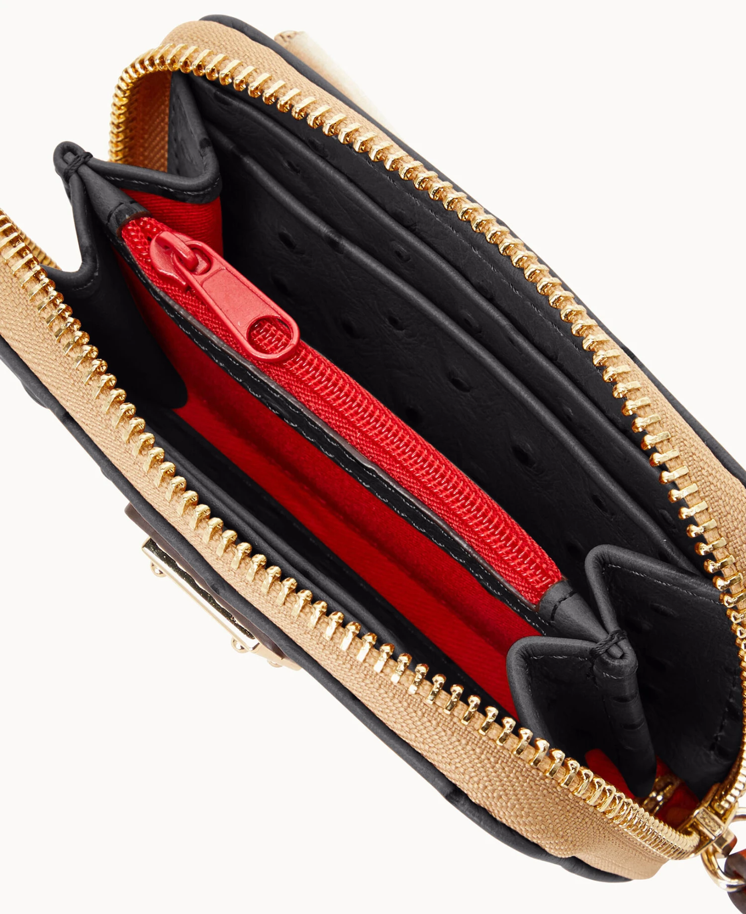 Ostrich Large Zip Around Credit Card Case Black 3 Ostrich Large Zip Around Credit Card Case Black - Image 3