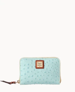 Ostrich Medium Zip Around Wallet Black 22 Ostrich Medium Zip Around Wallet Black -Dooney & Bourke W0323G OT9PPATN