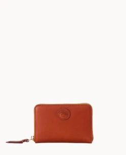 Concord Accessories Medium Zip Around Wallet Tan