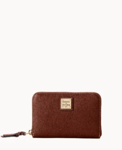 Saffiano Medium Zip Around Credit Card Case Black 28 Saffiano Medium Zip Around Credit Card Case Black -Dooney & Bourke W0323G SIARSIAR