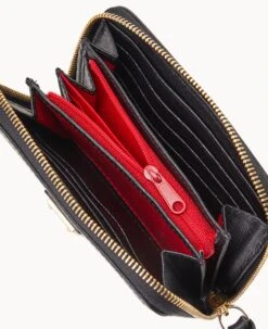 Saffiano Medium Zip Around Credit Card Case Black 27 Saffiano Medium Zip Around Credit Card Case Black -Dooney & Bourke W0323G SIBLSIBL ALT2 1