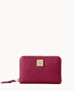 Saffiano Medium Zip Around Credit Card Case Black 33 Saffiano Medium Zip Around Credit Card Case Black -Dooney & Bourke W0323G SICBSICB