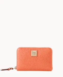 Saffiano Medium Zip Around Credit Card Case Black 34 Saffiano Medium Zip Around Credit Card Case Black -Dooney & Bourke W0323G SICRSICR