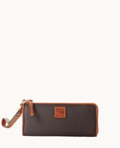 Pebble Grain Zip Clutch Wristlet Midnight Blue -Dooney & Bourke W0324G 9PBMPAKR