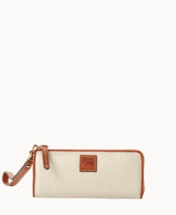 Pebble Grain Zip Clutch Wristlet Midnight Blue -Dooney & Bourke W0324G 9PBOPAKR