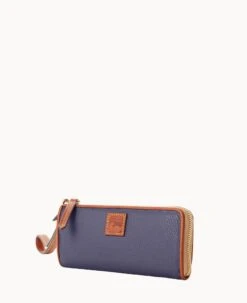 Pebble Grain Zip Clutch Wristlet Midnight Blue -Dooney & Bourke W0324G 9PMDPAKR ALT1 1