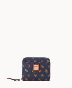 Gretta Small Zip Around Wallet Bordeaux -Dooney & Bourke W0329G NGNVPATN