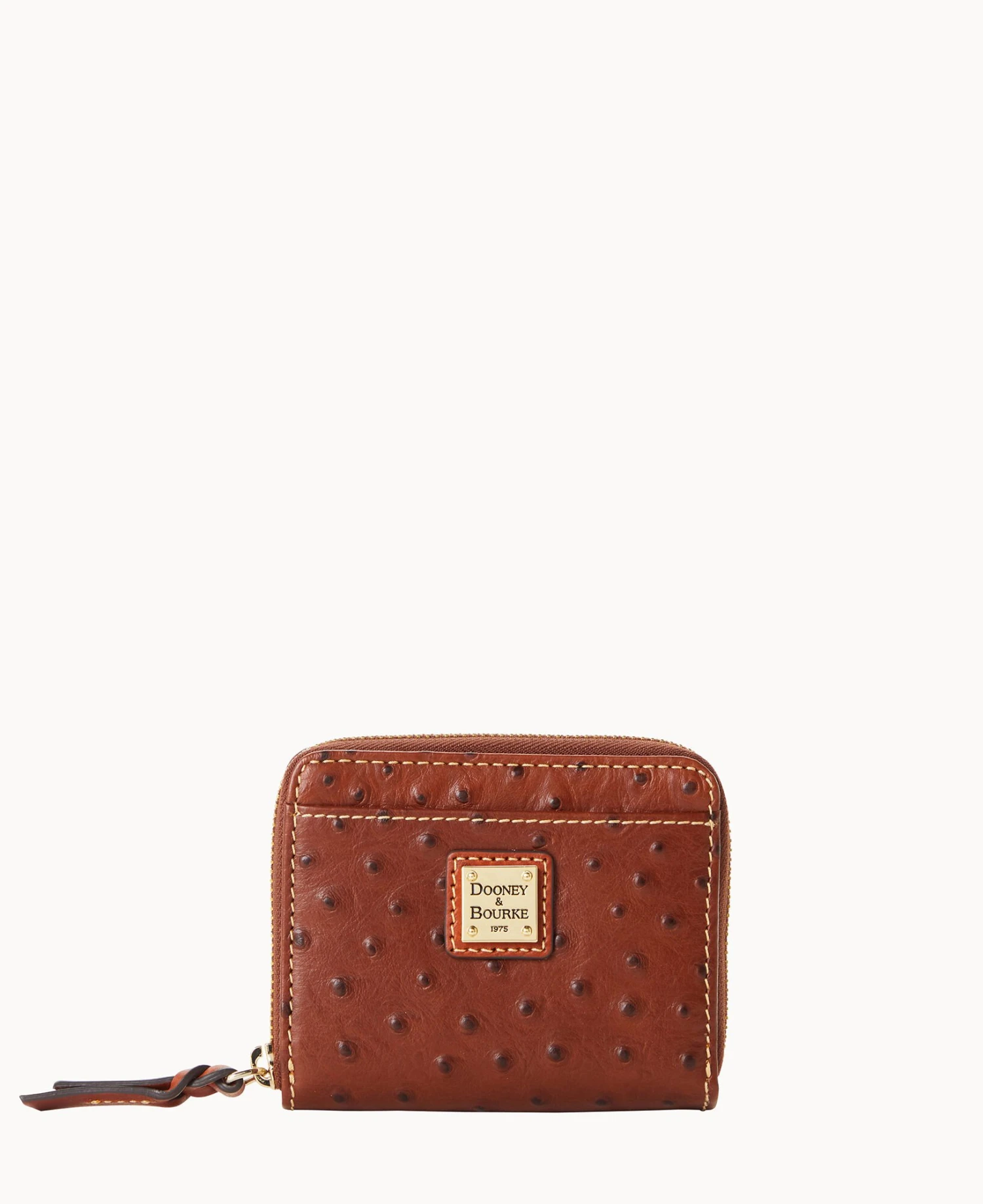 Ostrich Small Zip Around Wallet Black 10 Ostrich Small Zip Around Wallet Black - Image 10