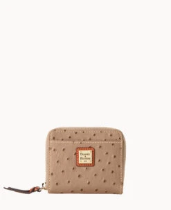 Ostrich Small Zip Around Wallet Black 27 Ostrich Small Zip Around Wallet Black -Dooney & Bourke W0329G OTXDPATN