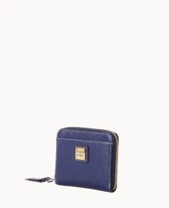 Saffiano Small Zip Around Wallet Marine 27 Saffiano Small Zip Around Wallet Marine -Dooney & Bourke W0329G SIMRSIMR ALT1 1
