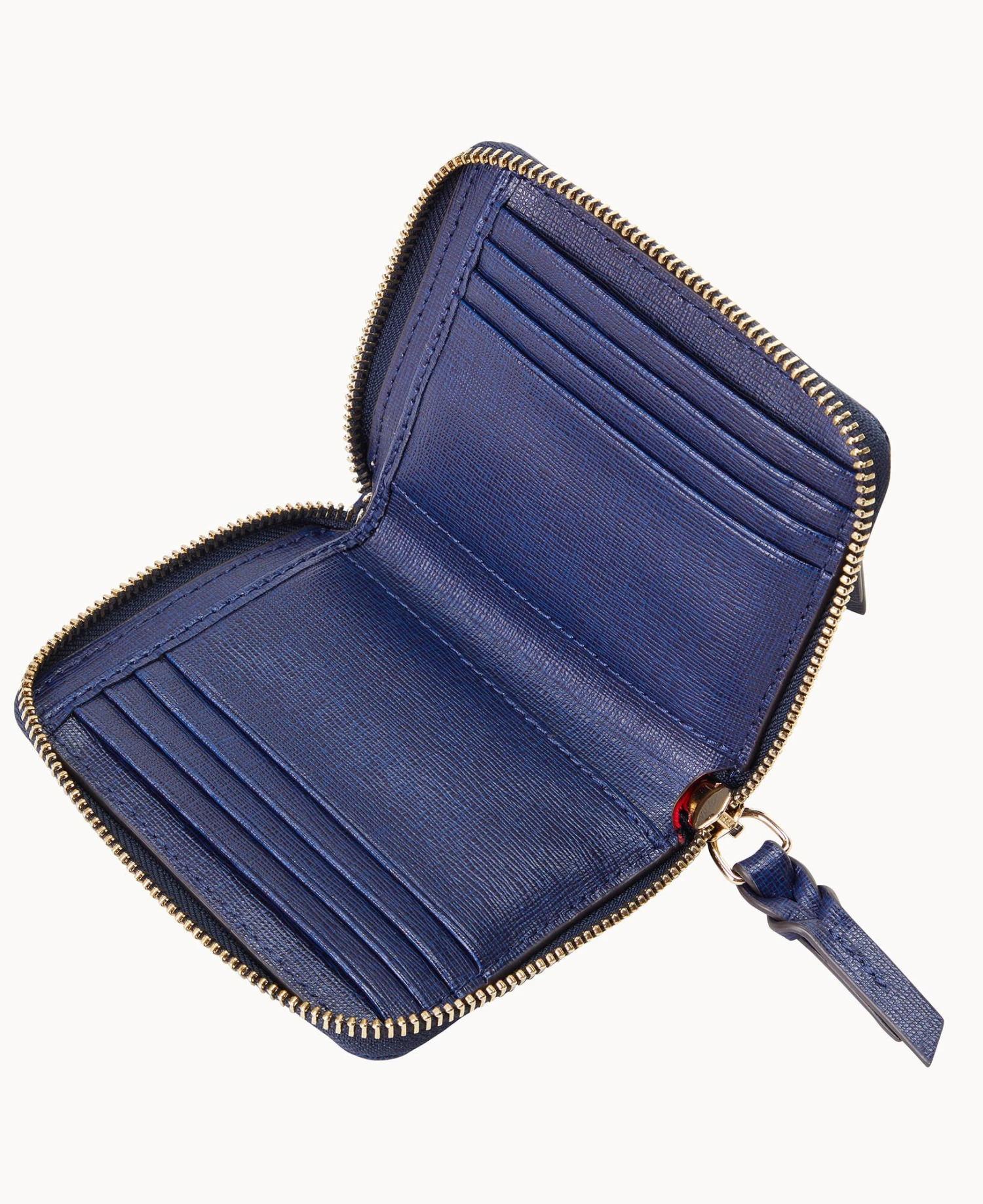 Saffiano Small Zip Around Wallet Marine 9 Saffiano Small Zip Around Wallet Marine - Image 9