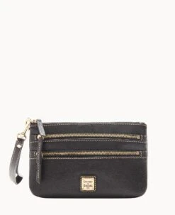 Saffiano Triple Zip Wristlet Black -Dooney & Bourke W0335G SIBLSIBL 1