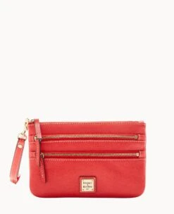 Saffiano Triple Zip Wristlet Black -Dooney & Bourke W0335G SITOSITO