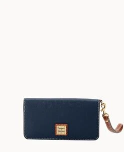 Pebble Grain Fey Phone Wristlet Black Black 35 Pebble Grain Fey Phone Wristlet Black Black -Dooney & Bourke W0431G AWMDPATN