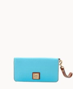 Pebble Grain Fey Phone Wristlet Black Black 38 Pebble Grain Fey Phone Wristlet Black Black -Dooney & Bourke W0431G AWSBPATN