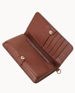 Saffiano Fey Phone Wristlet Amber -Dooney & Bourke W0431G SIARSIAR ALT2