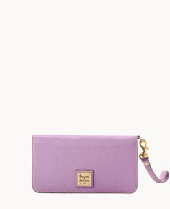 Saffiano Fey Phone Wristlet Amber -Dooney & Bourke W0431G SILUSILU