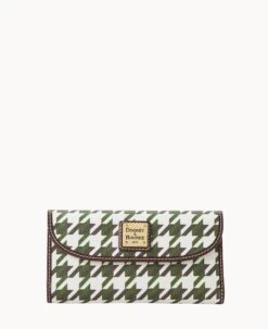 Houndstooth Continental Clutch Green 15 Houndstooth Continental Clutch Green -Dooney & Bourke W0507G 1HGRPABM0001 1