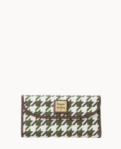 Houndstooth Continental Clutch Green 21 Houndstooth Continental Clutch Green -Dooney & Bourke W0507G 1HGRPABM0001 2