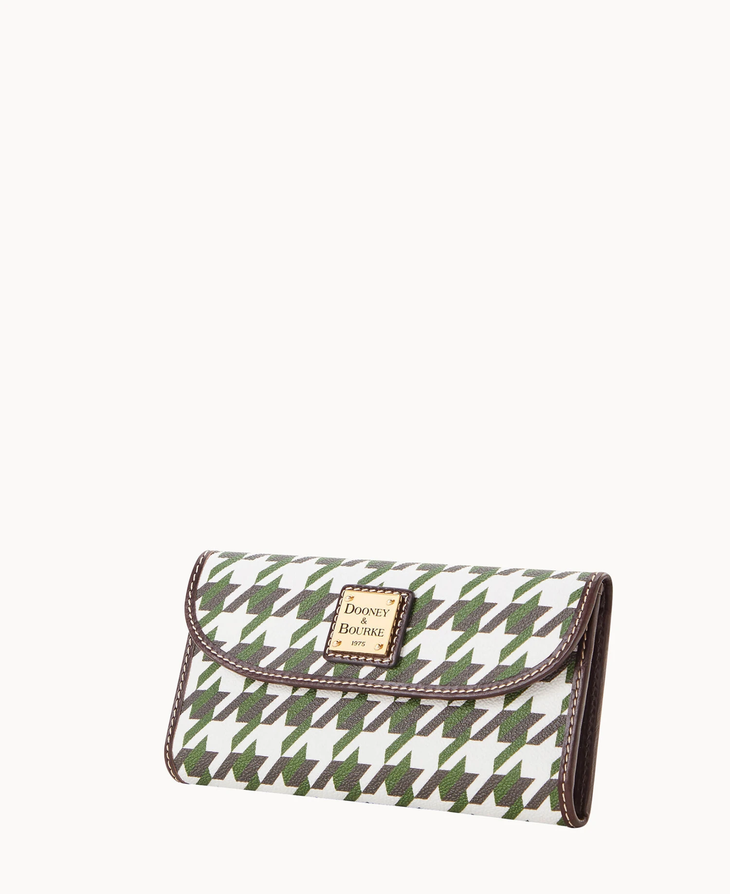 Houndstooth Continental Clutch Green 2 Houndstooth Continental Clutch Green - Image 2