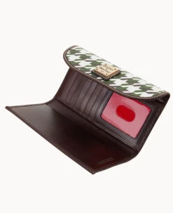 Houndstooth Continental Clutch Green 13 Houndstooth Continental Clutch Green -Dooney & Bourke W0507G 1HGRPABM0001 ALT2