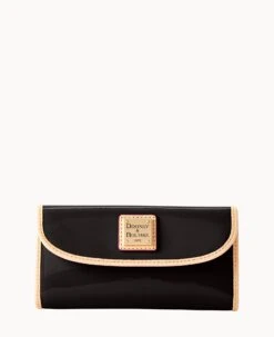 Patent Continental Clutch Black -Dooney & Bourke W0507G PTBLSVNA0002 2