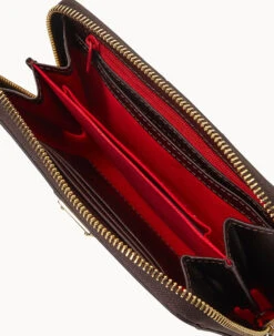 Denison Zip Around Phone Wristlet Espresso -Dooney & Bourke W1102G 8DEEPABM0002 ALT2