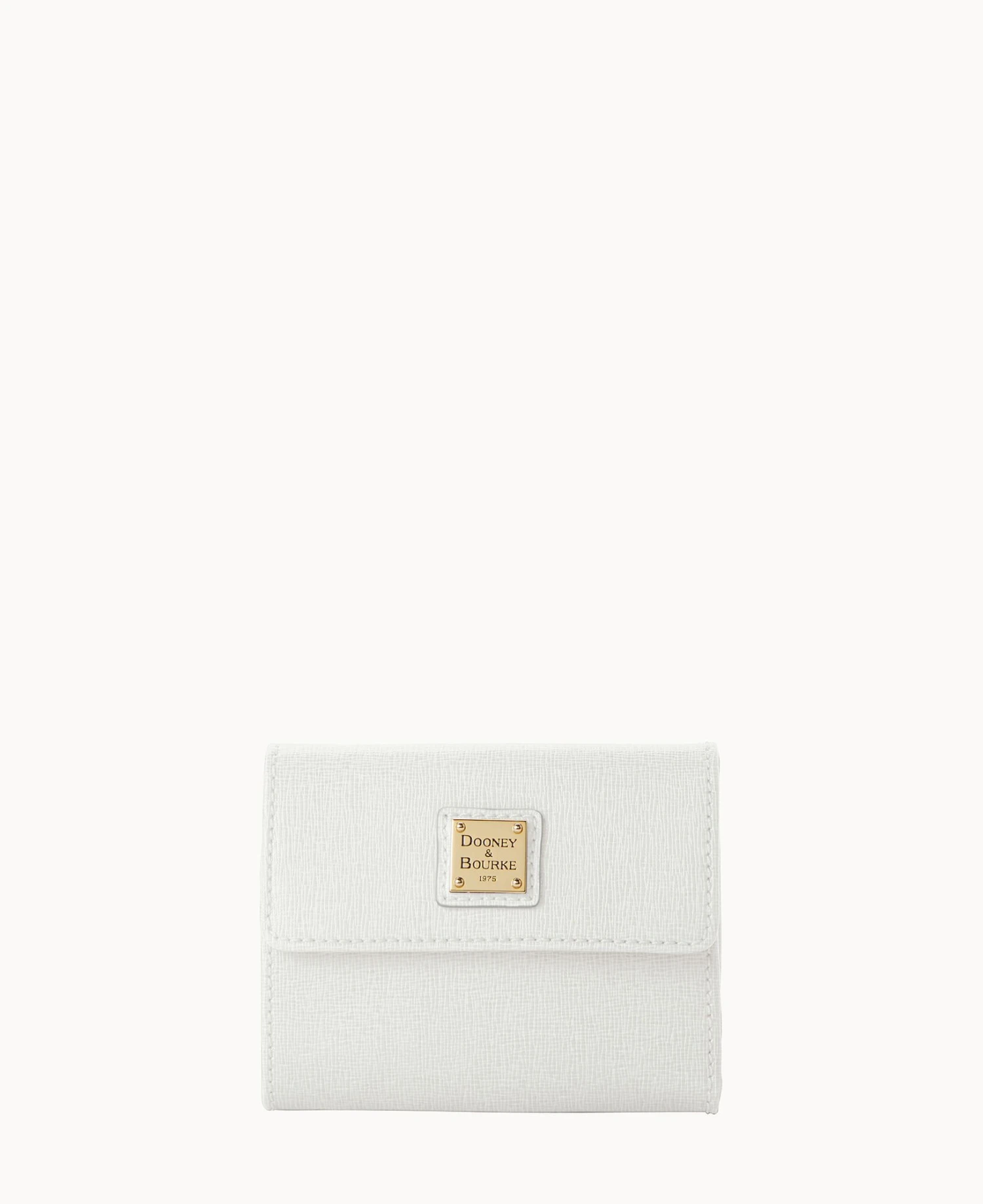 Saffiano Small Flap Credit Card Wallet Off White 5 Saffiano Small Flap Credit Card Wallet Off White - Image 5
