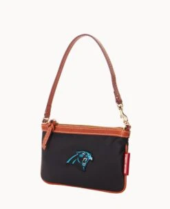 NFL Panthers Large Slim Wristlet PANTHERS 8 NFL Panthers Large Slim Wristlet PANTHERS -Dooney & Bourke W1111G INBLPATNPANT ALT1 1