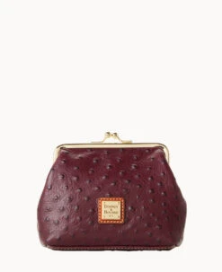 Ostrich Large Frame Purse Grey -Dooney & Bourke W1407G OTBGPABM