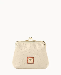 Ostrich Large Frame Purse Grey -Dooney & Bourke W1407G OTBOPATN