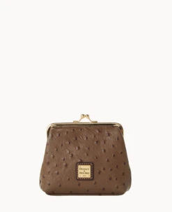 Ostrich Large Frame Purse Grey -Dooney & Bourke W1407G OTMSPABM