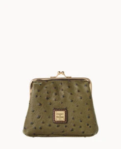 Ostrich Large Frame Purse Grey -Dooney & Bourke W1407G OTOLPABM