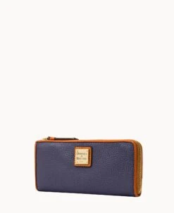 Pebble Grain Zip Clutch Midnight Blue -Dooney & Bourke W3155G AWMDPATN ALT1 1
