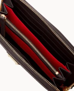 Saffiano Large Zip Around Smoke Grey -Dooney & Bourke W4032G SISMSISM ALT2 1