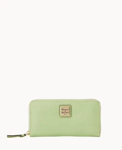 Saffiano Large Zip Around Smoke Grey -Dooney & Bourke W4032G SIZASIZA