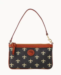 NFL Saints Large Slim Wristlet Saints -Dooney & Bourke WL111G NJBLPATNSNTS 2