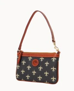 NFL Saints Large Slim Wristlet Saints -Dooney & Bourke WL111G NJBLPATNSNTS ALT1 1
