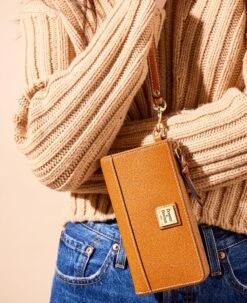 Saffiano Folded Zip Wristlet Black -Dooney & Bourke WSAFF0177 ILD lifestyle 1