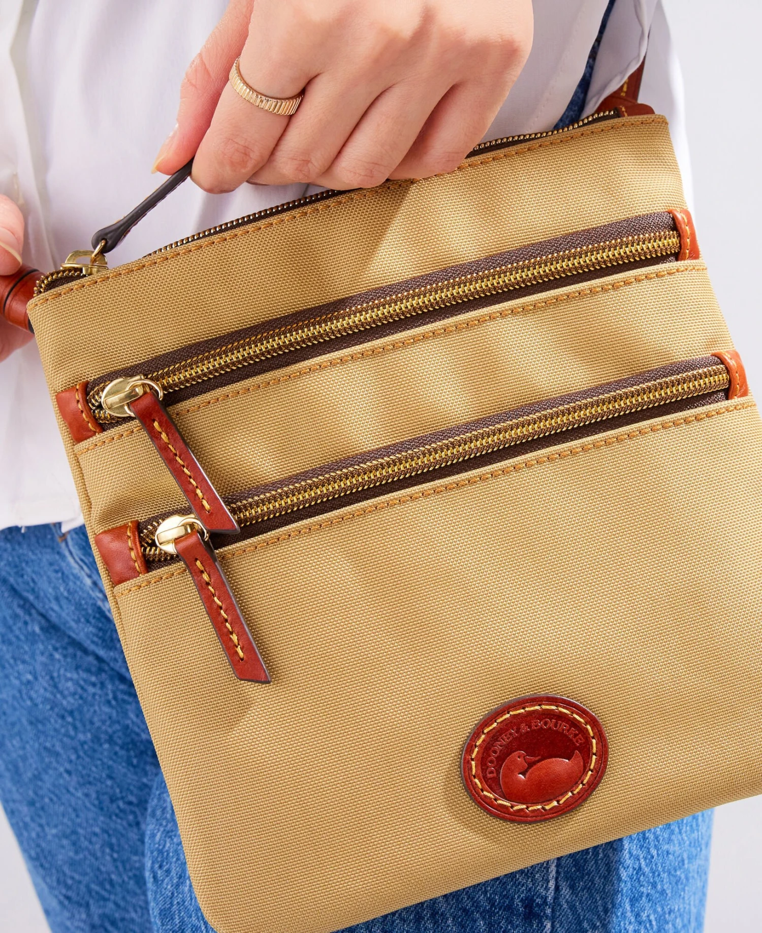 Nylon North South Triple Zip Navy 7 Nylon North South Triple Zip Navy - Image 7